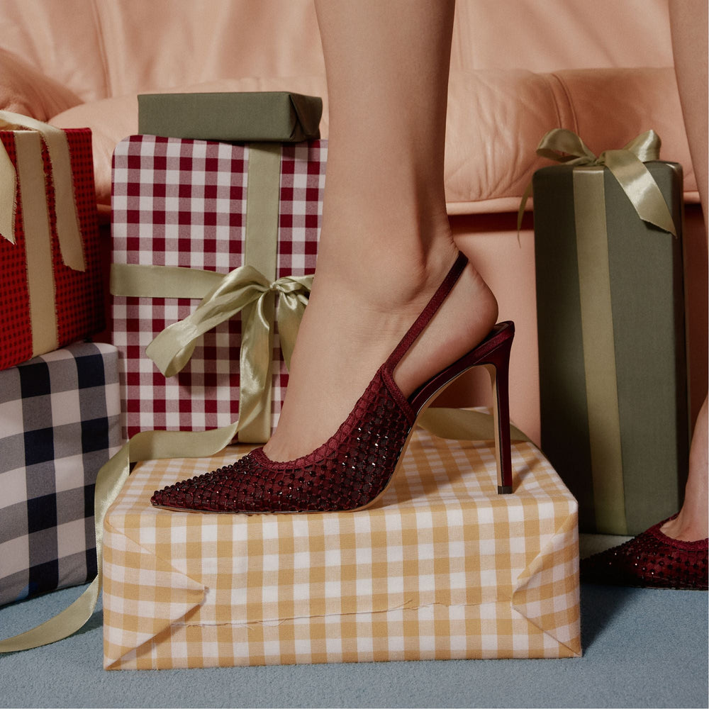 Aldo Marciana in Burgundy 14151906 - Slingback heel, Stiletto heel