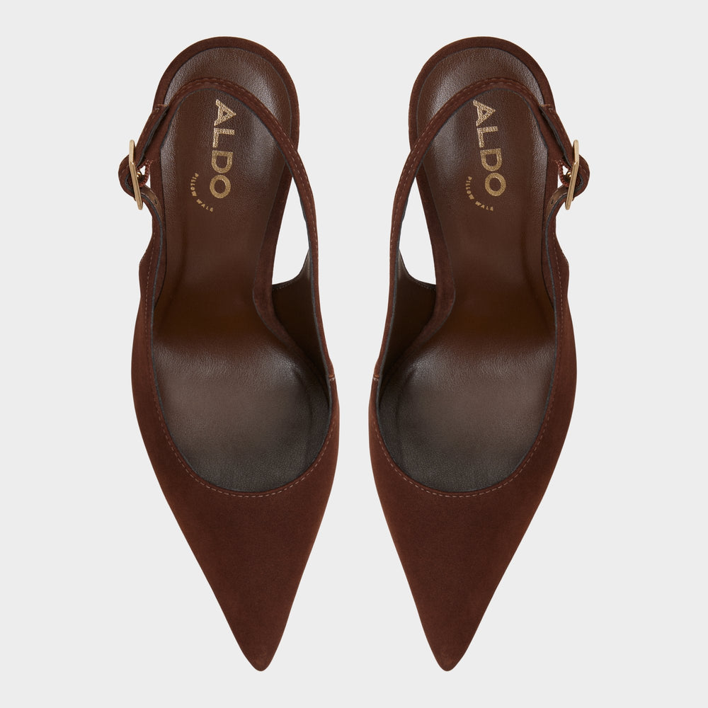 Aldo Stessysling in Dark Brown 14163419 - Slingback heel, Stiletto heel