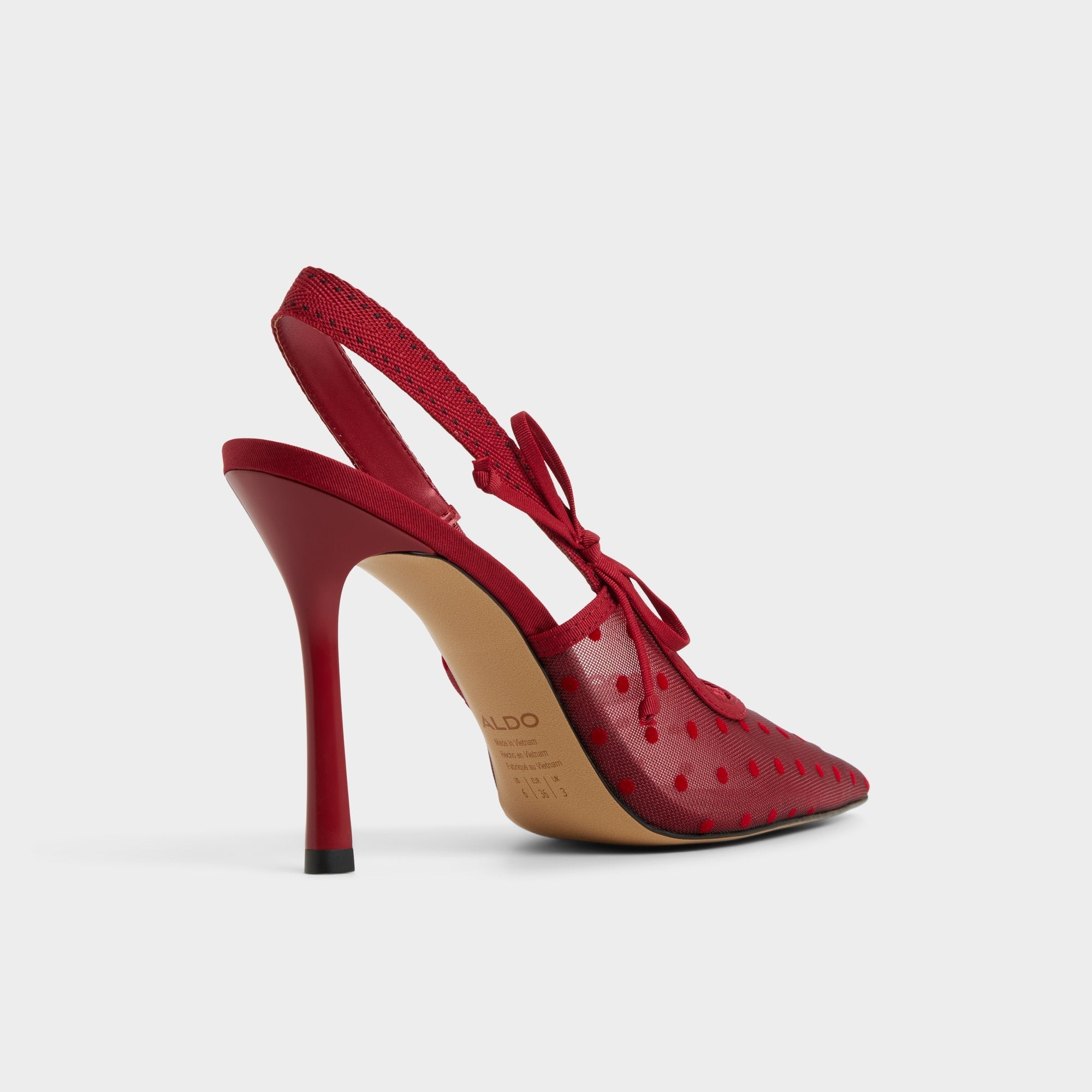 Aldo Hennie in Dark Red 14151902 - Slingback heel, Stiletto heel