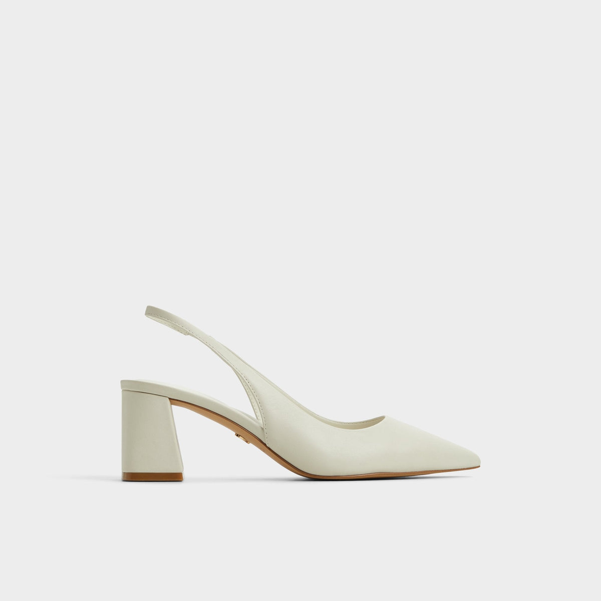 Aldo Uliana White/Bone Women's Slingbacks - Slingback heel, Block heel