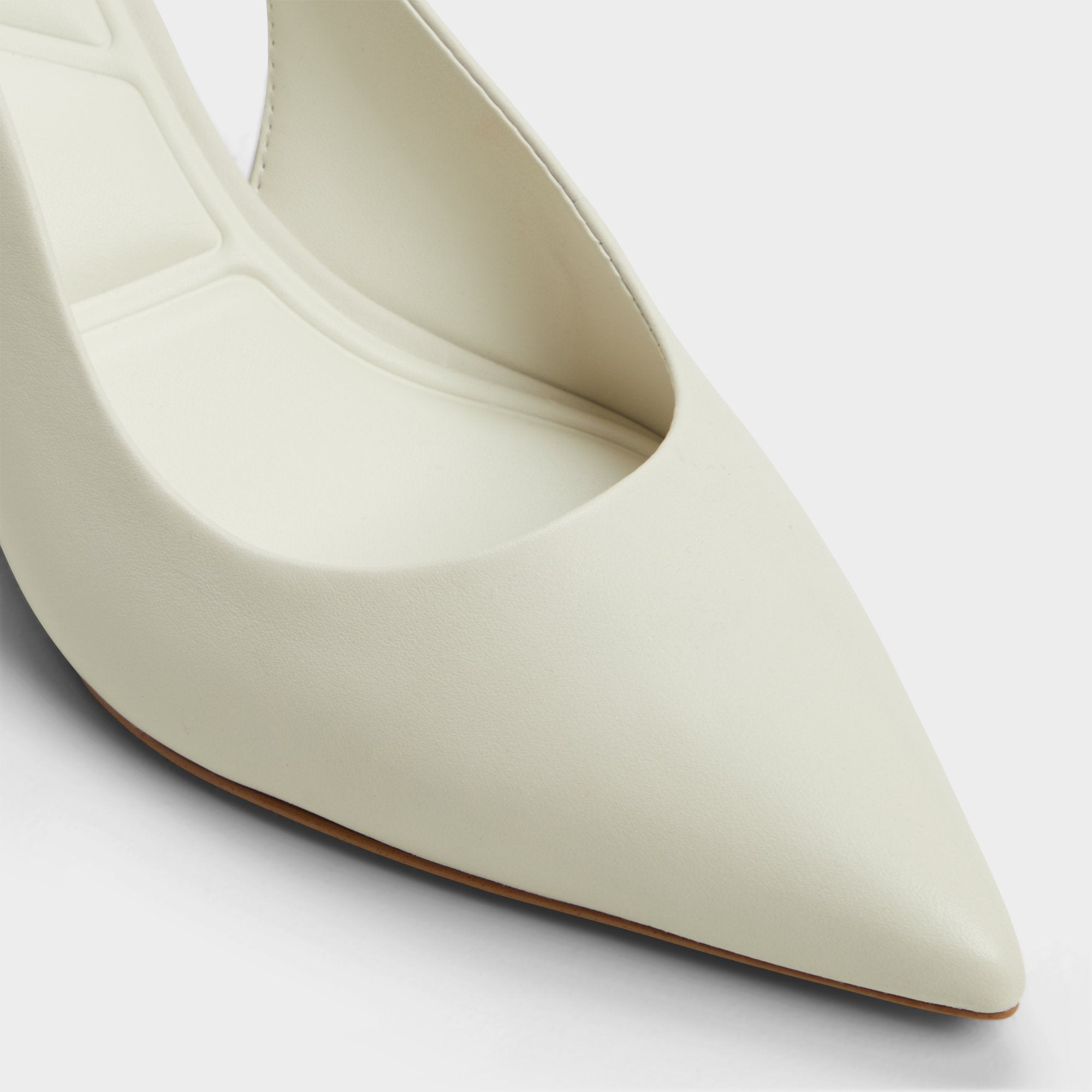 Aldo Uliana White/Bone Women's Slingbacks - Slingback heel, Block heel