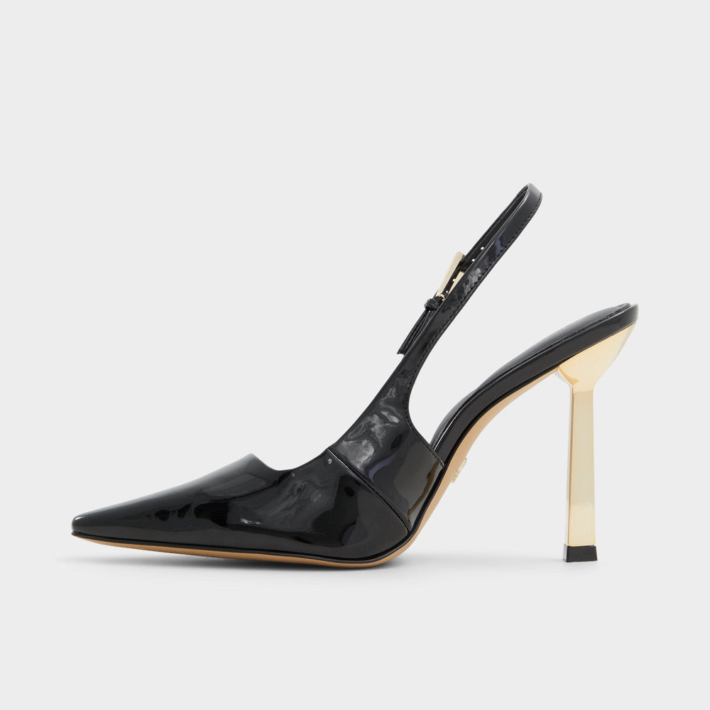 Aldo Marysa Black Women's Slingbacks - Slingback heel, Stiletto heel