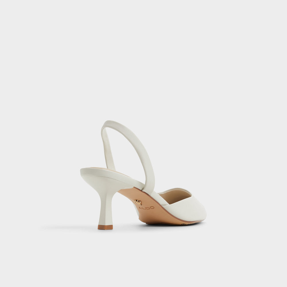 Aldo Gavedessi Open White Women's Kitten heels - Slingback heel, Kitten heel