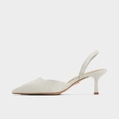 Aldo Gavedessi Open White Women's Kitten heels - Slingback heel, Kitten heel