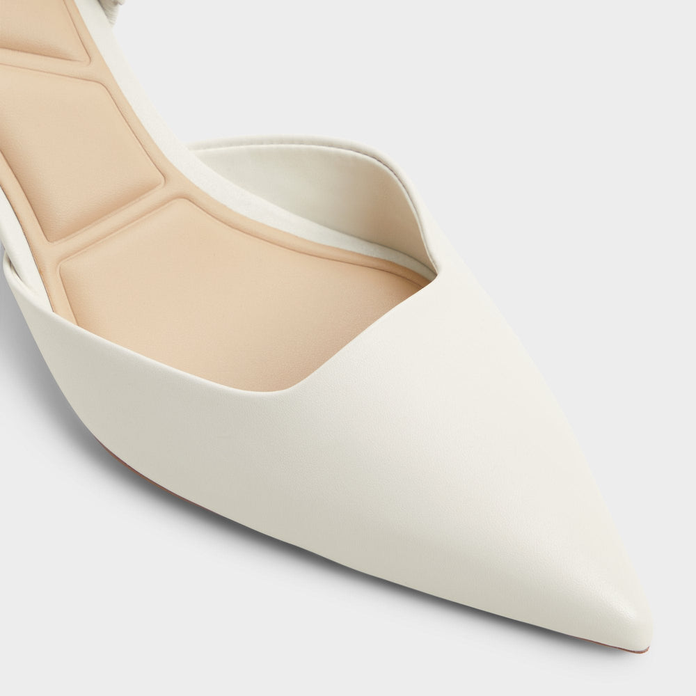 Aldo Gavedessi Open White Women's Kitten heels - Slingback heel, Kitten heel