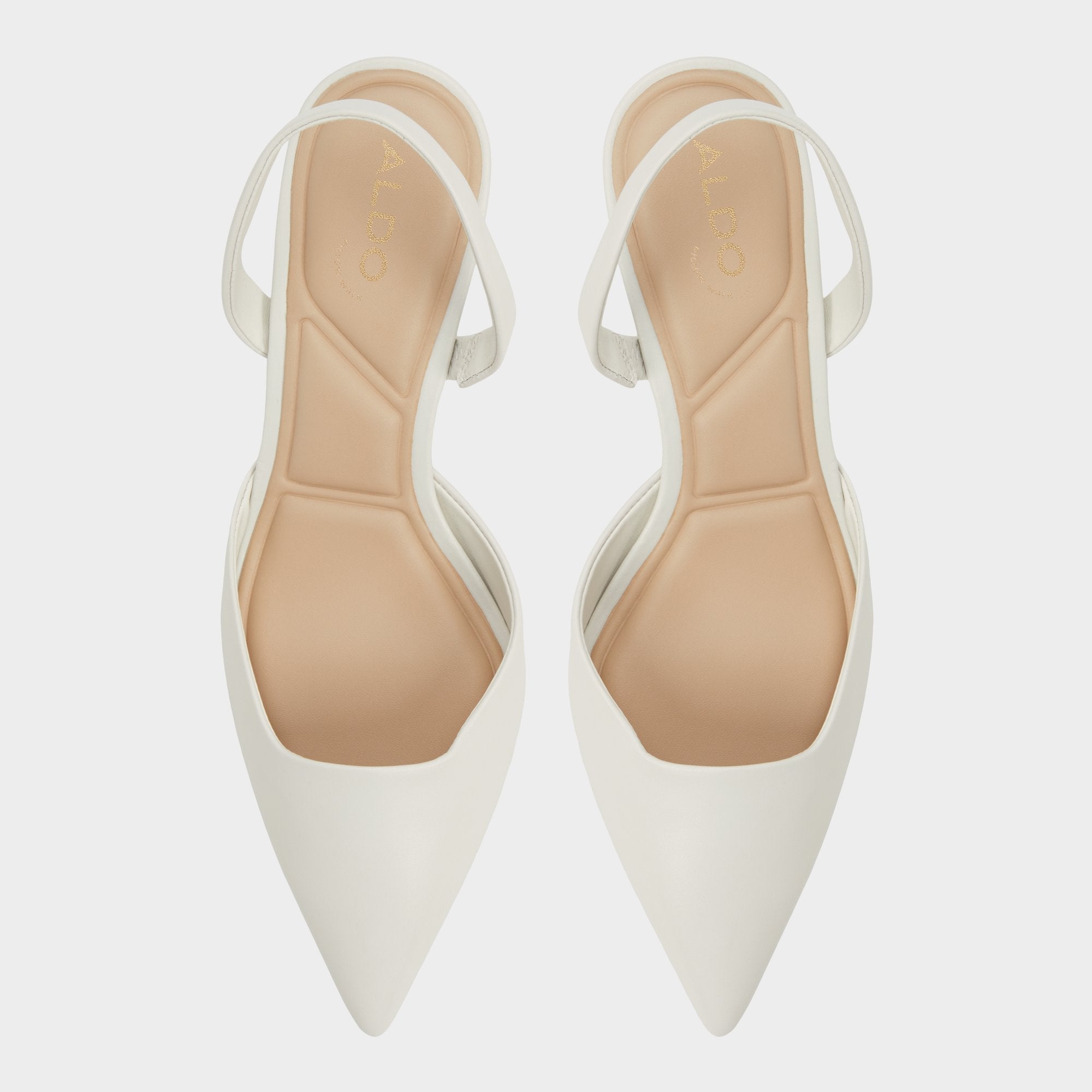Aldo Gavedessi Open White Women's Kitten heels - Slingback heel, Kitten heel