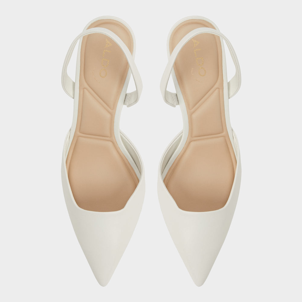Aldo Gavedessi Open White Women's Kitten heels - Slingback heel, Kitten heel