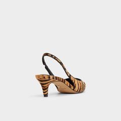 Aldo Leanah in Open Brown - Slingback heel, Kitten heel
