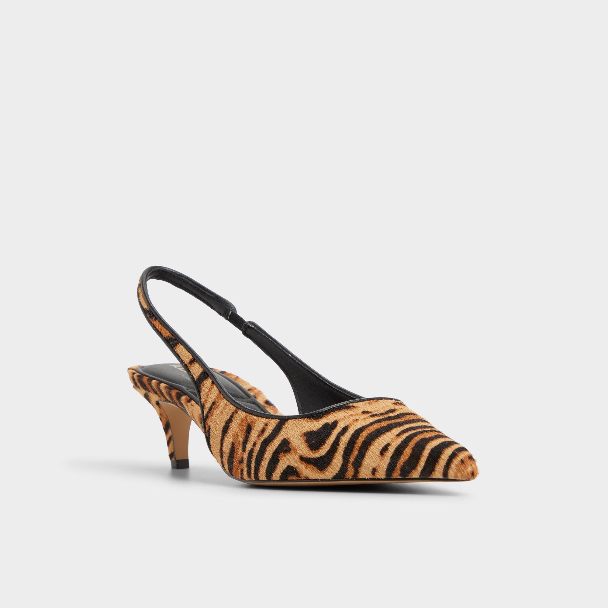 Aldo Leanah in Open Brown - Slingback heel, Kitten heel