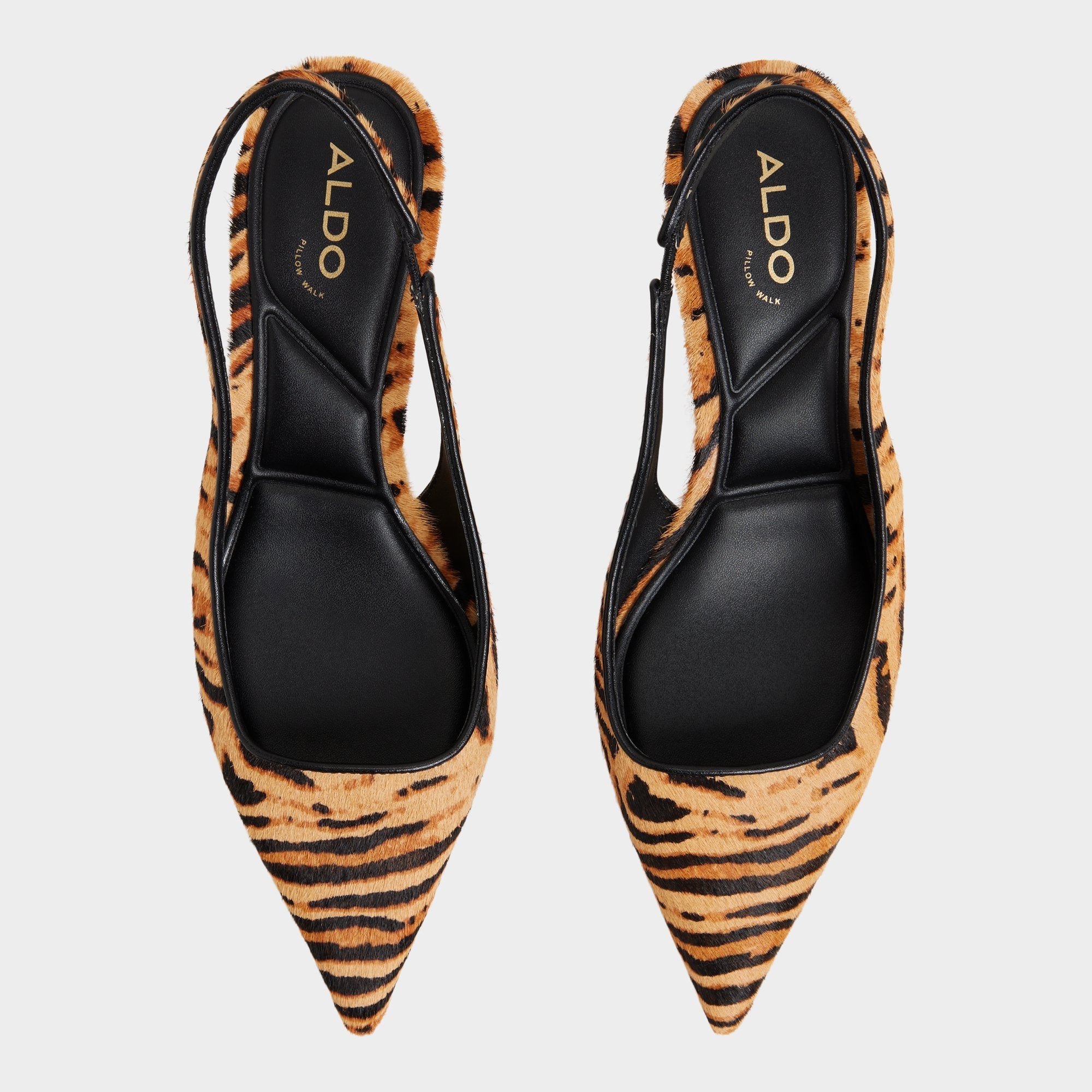 Aldo Leanah in Open Brown - Slingback heel, Kitten heel