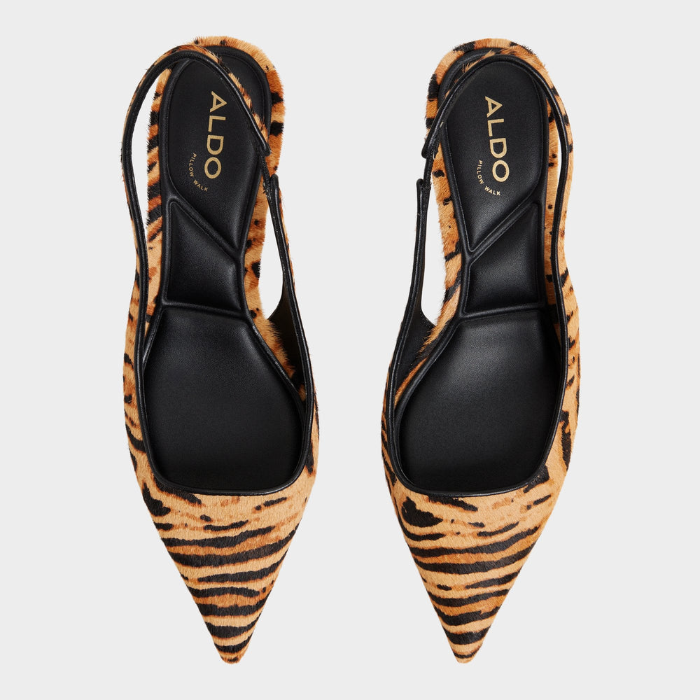 Aldo Leanah in Open Brown - Slingback heel, Kitten heel