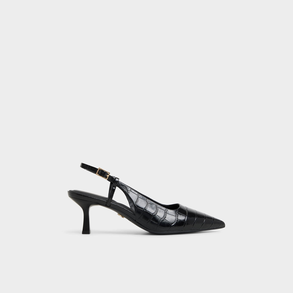 Aldo Adan in Black - Slingback heel, Kitten heel