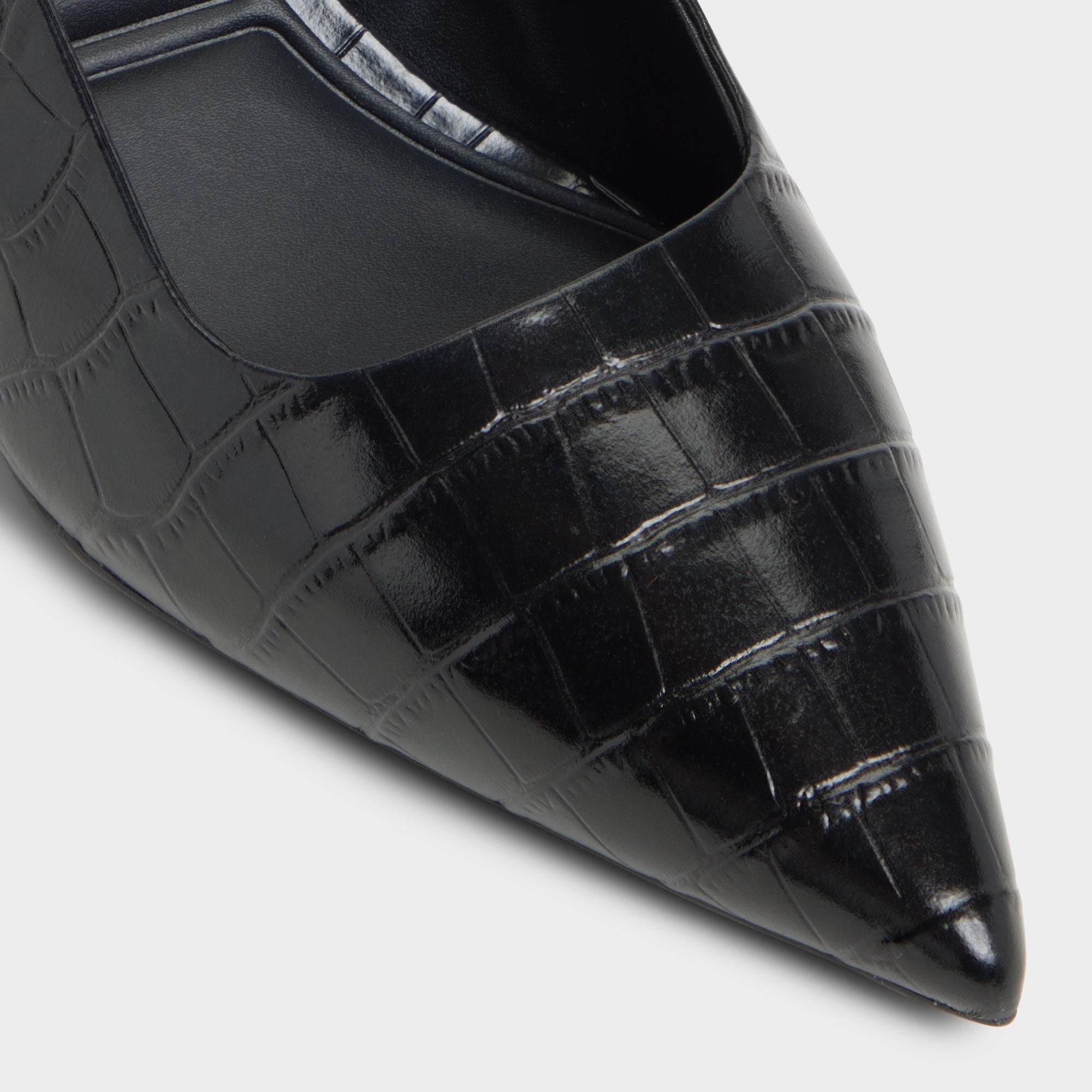 Aldo Adan in Black - Slingback heel, Kitten heel
