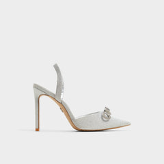 Aldo Addie Silver Women's Slingbacks - Slingback heel, Stiletto heel