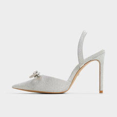 Aldo Addie Silver Women's Slingbacks - Slingback heel, Stiletto heel