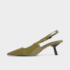 Aldo Nealie in Khaki 14139074 - Slingback heel, Kitten heel