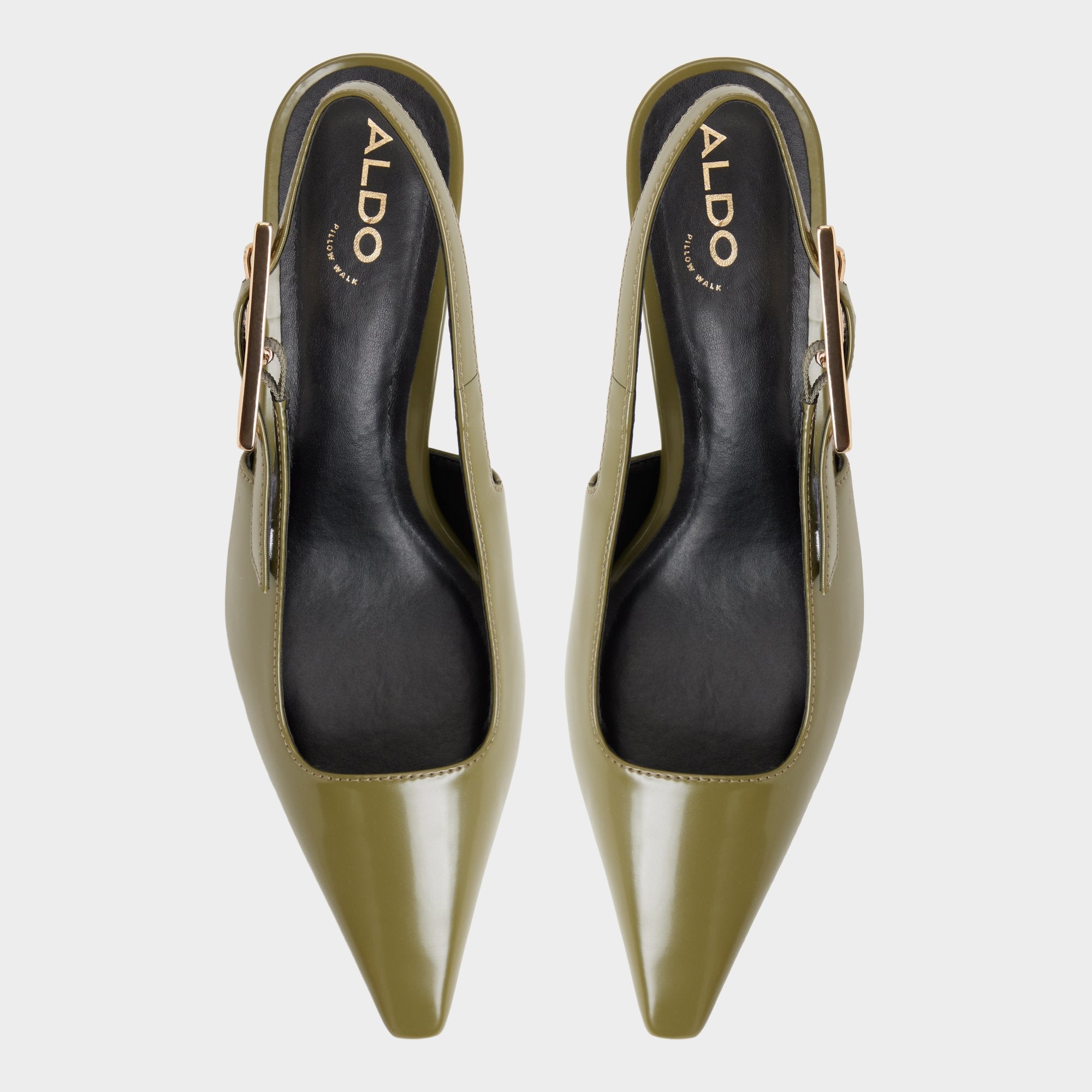 Aldo Nealie in Khaki 14139074 - Slingback heel, Kitten heel