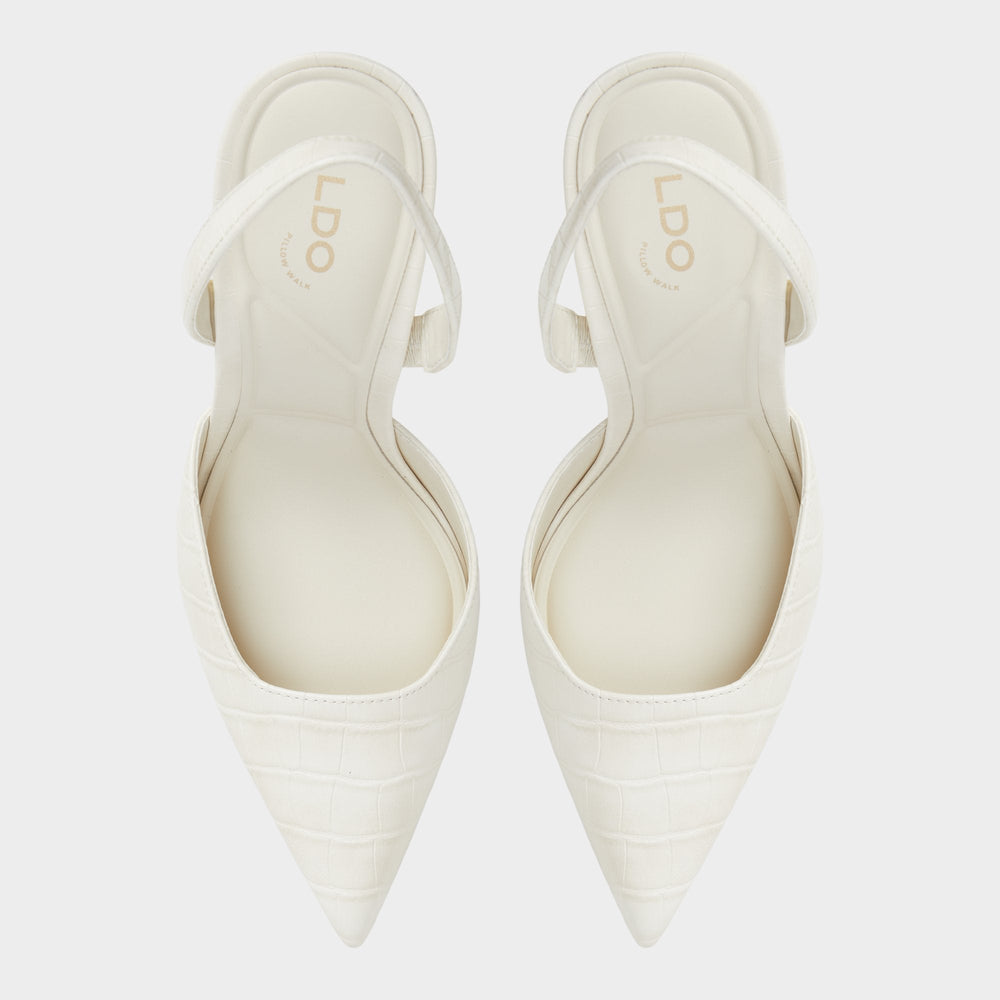 Aldo Berolden Other White Women's Slingbacks - Slingback heel, Stiletto heel