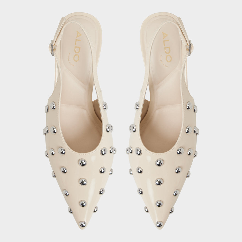 Aldo Naiarah in Cream 14118390 - Slingback heel, Stiletto heel