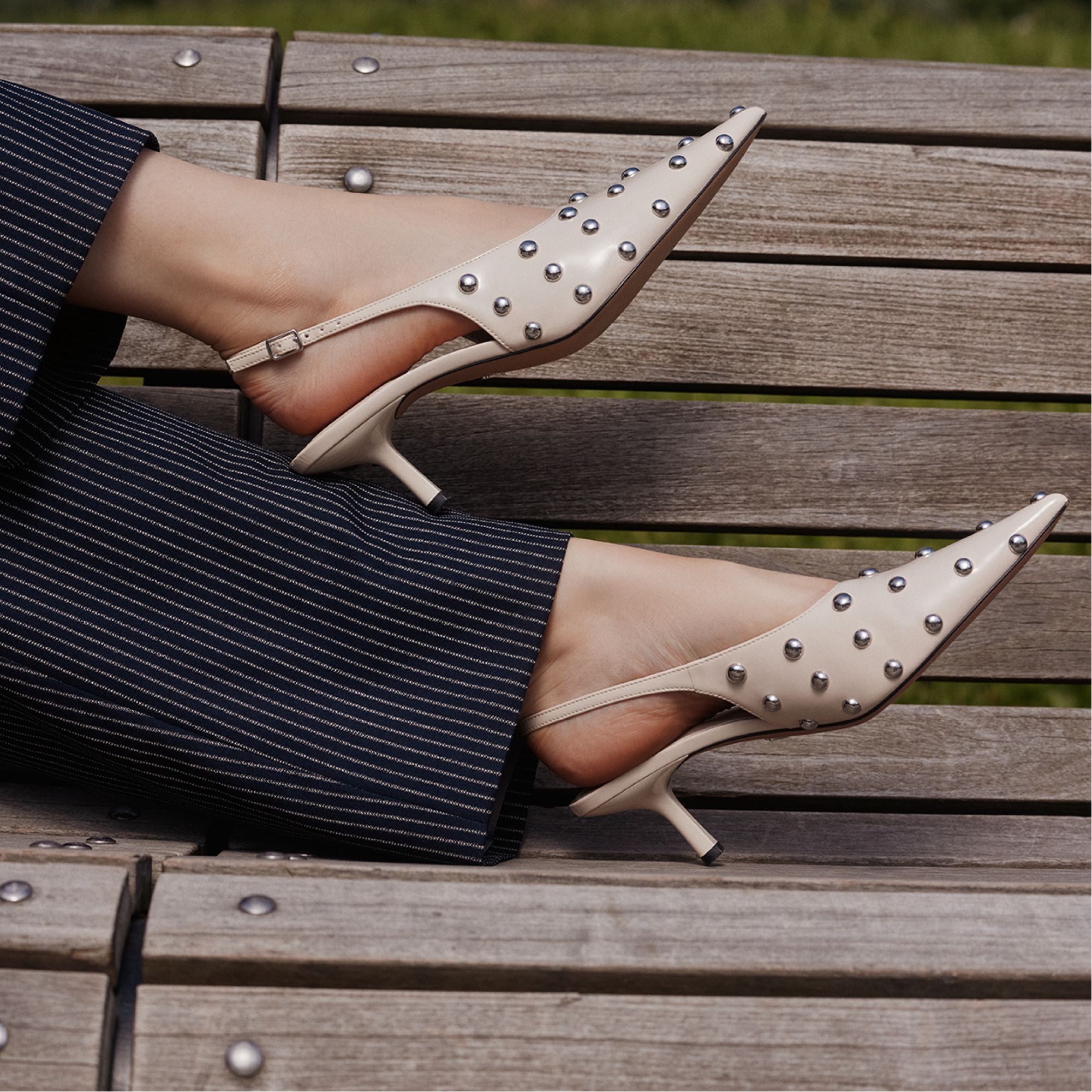 Aldo Naiarah in Cream 14118390 - Slingback heel, Stiletto heel