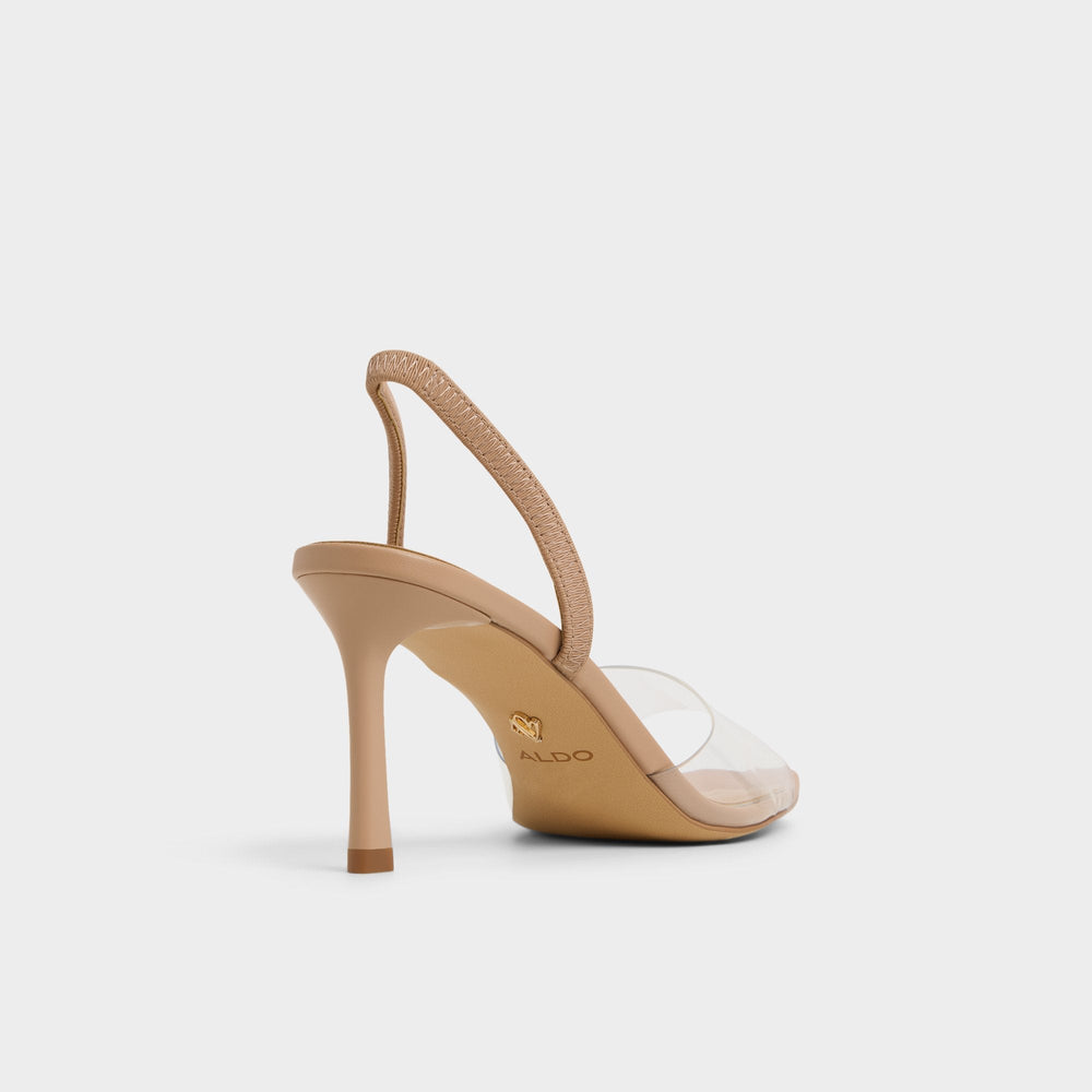 Aldo Andyana Beige Women's Strappy sandals - Slingback heeled sandal, Stiletto heel