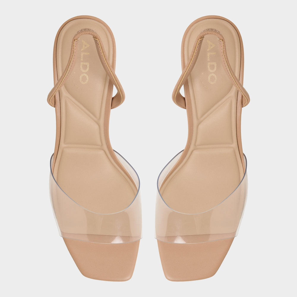 Aldo Andyana Beige Women's Strappy sandals - Slingback heeled sandal, Stiletto heel