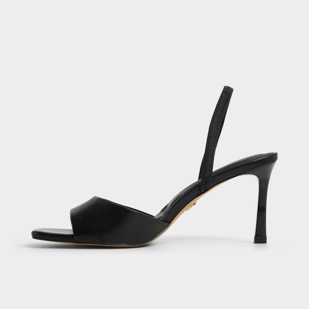 Aldo Andya Black Women's Strappy sandals - Slingback heeled sandal, Stiletto heel