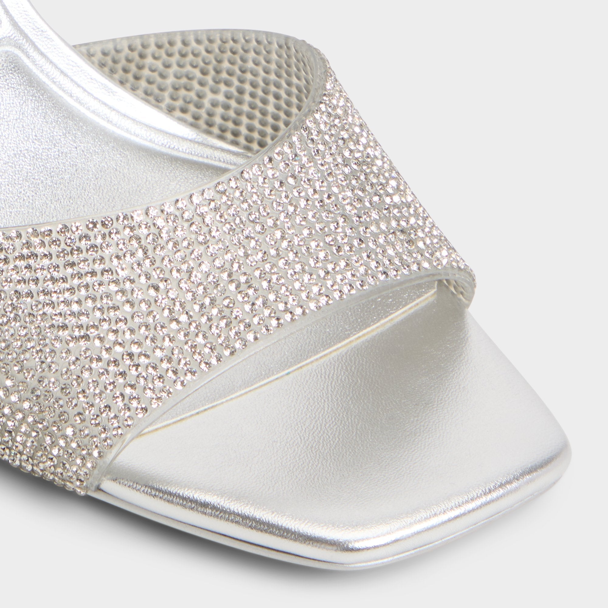 Aldo Andyana Silver Women's Strappy sandals - Slingback heeled sandal, Stiletto heel