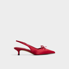 Aldo Azizza in Dark Red - Slingback heel, Kitten heel