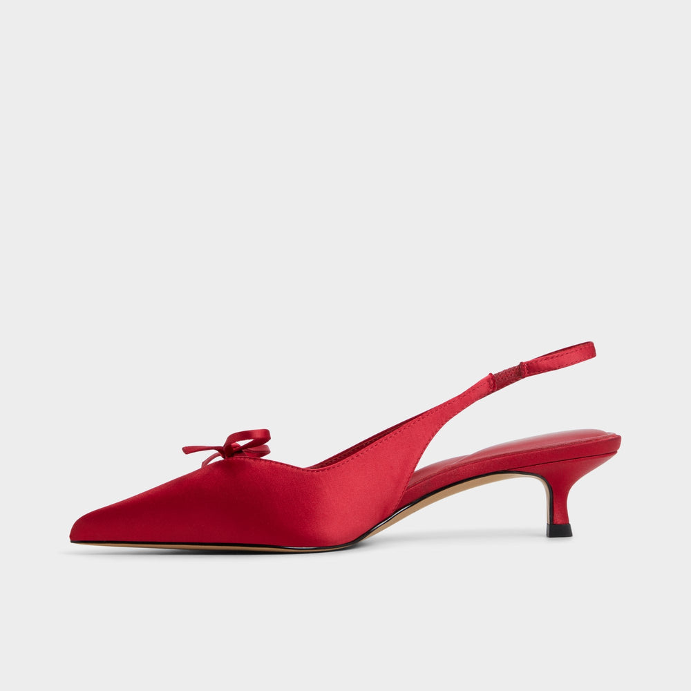 Aldo Azizza in Dark Red - Slingback heel, Kitten heel