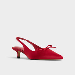 Aldo Azizza in Dark Red - Slingback heel, Kitten heel