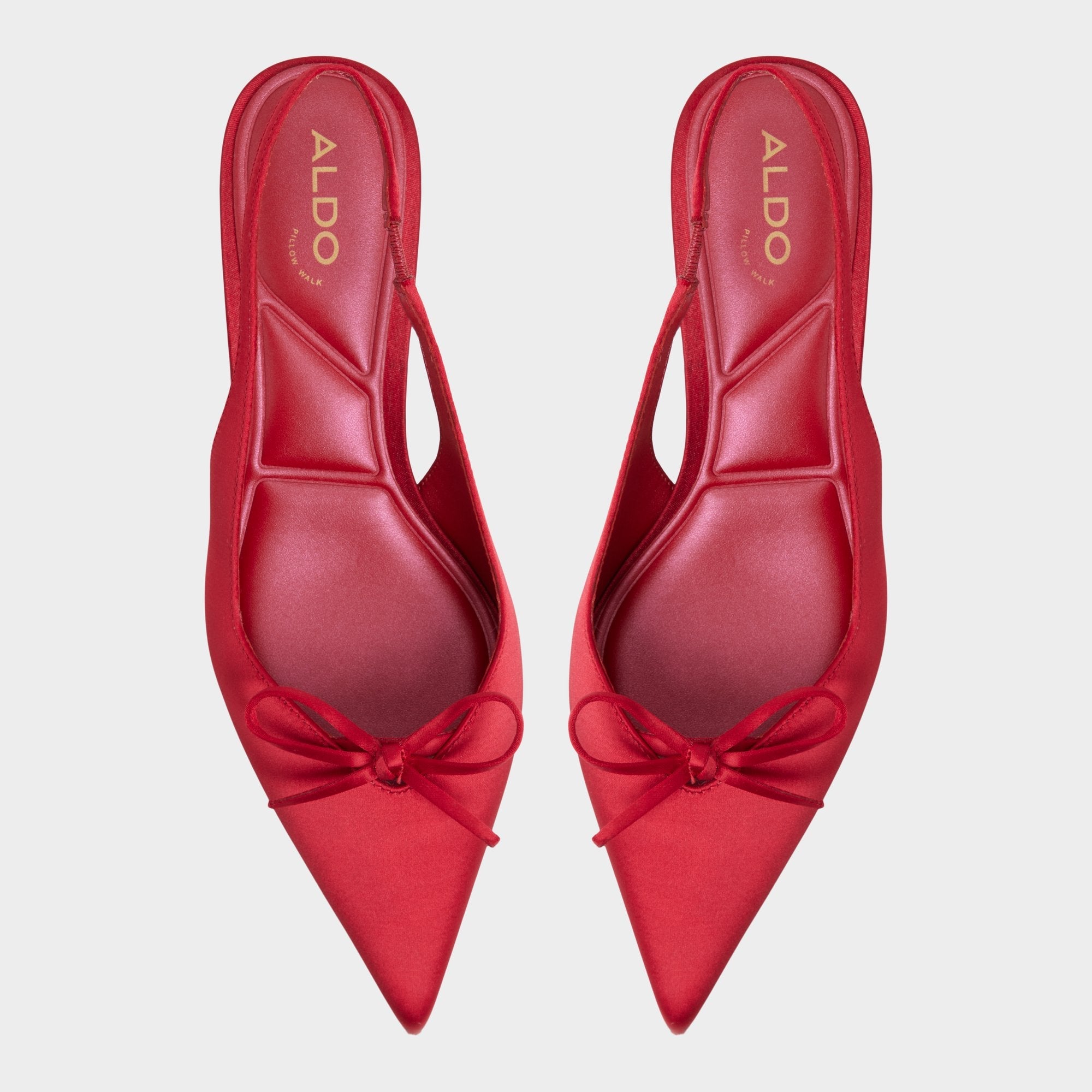 Aldo Azizza in Dark Red - Slingback heel, Kitten heel