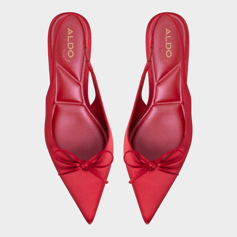 Aldo Azizza in Dark Red - Slingback heel, Kitten heel