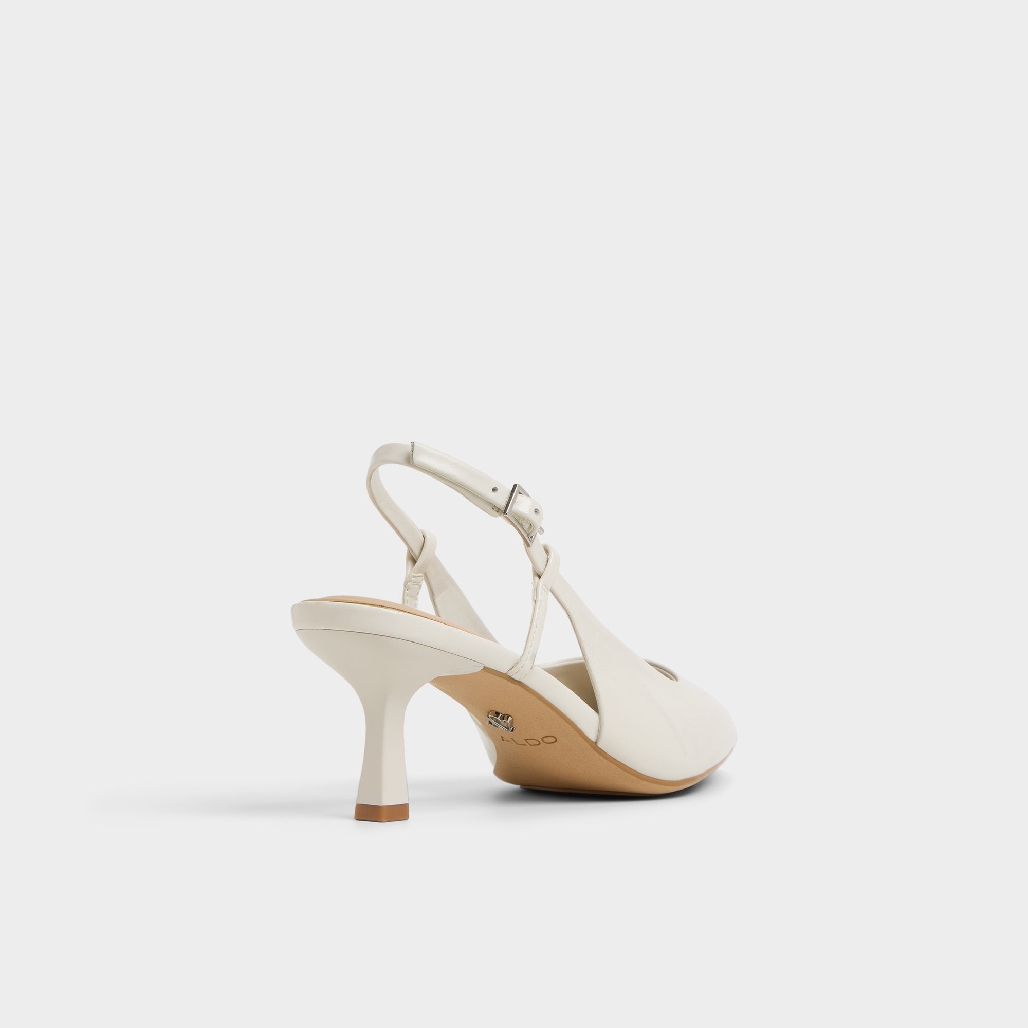 Aldo Adan in White Bone - Slingback heel, Kitten heel