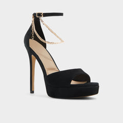 Aldo Afumeth Black Overflow Women's Platform sandals - Strappy heeled sandal, Stiletto platform