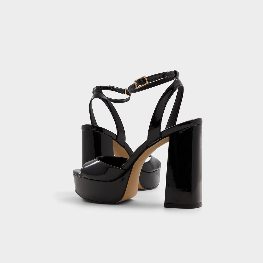 Aldo Valoria Black Women's Platform sandals - Strappy heeled sandal, Platform