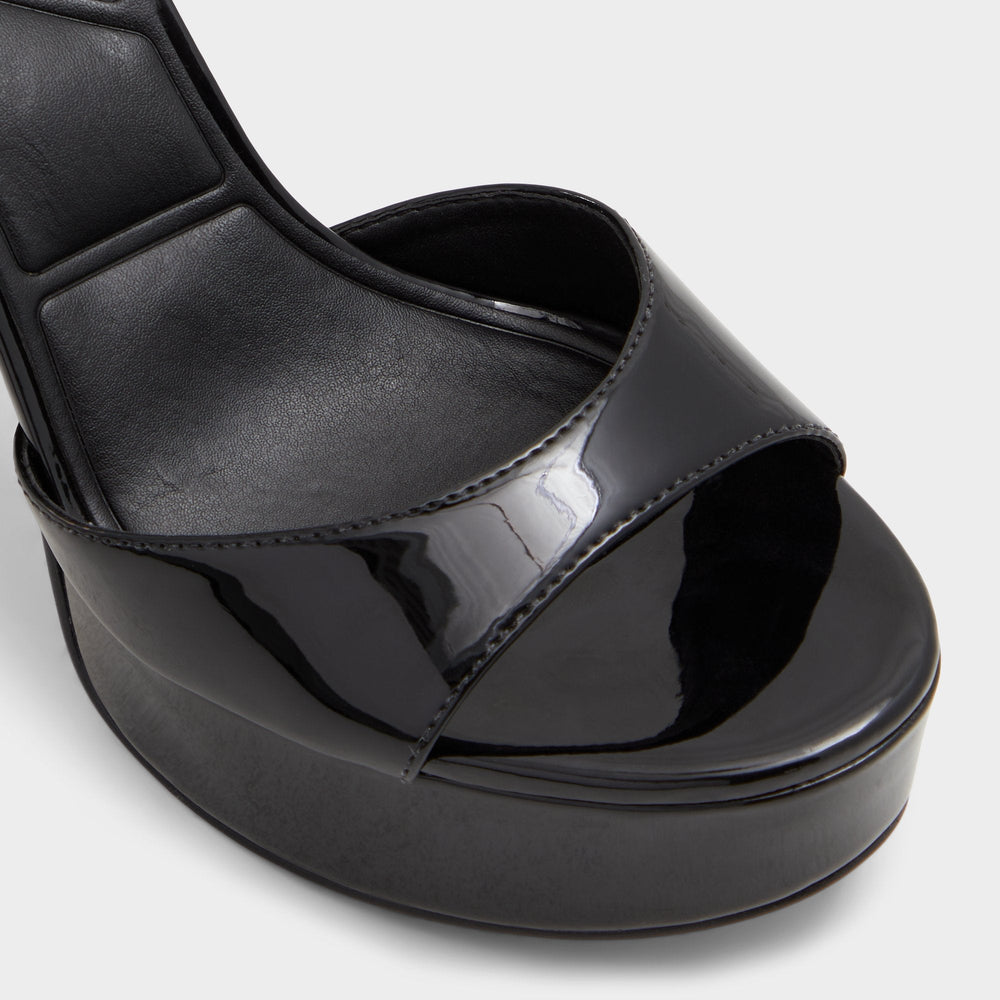 Aldo Valoria Black Women's Platform sandals - Strappy heeled sandal, Platform