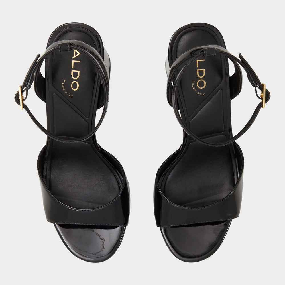 Aldo Valoria Black Women's Platform sandals - Strappy heeled sandal, Platform
