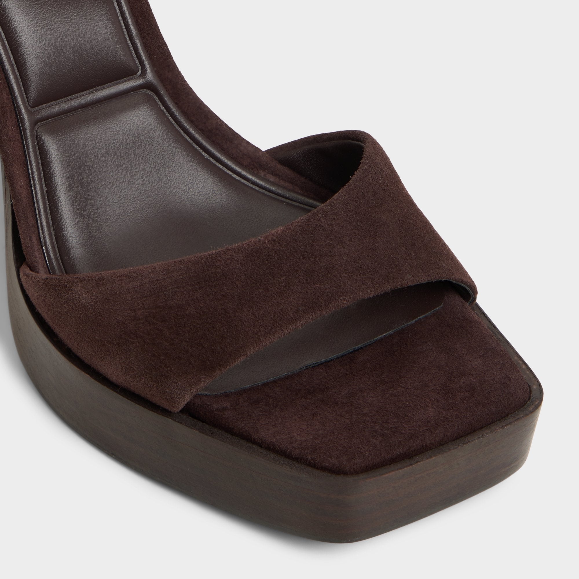 Aldo Lothon Dark Brown Women's Platform sandals - Strappy heeled sandal, Platform