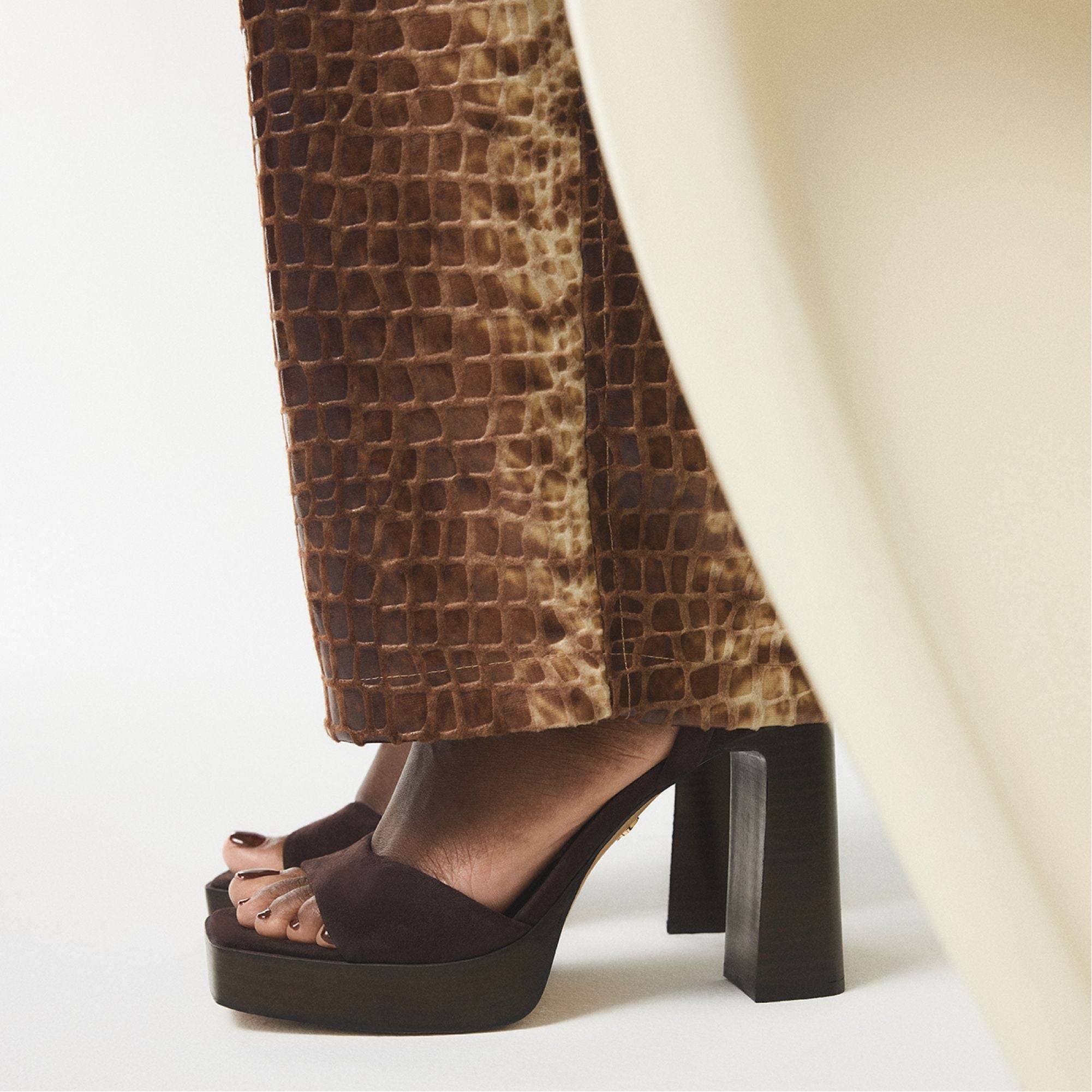 Aldo Lothon Dark Brown Women's Platform sandals - Strappy heeled sandal, Platform