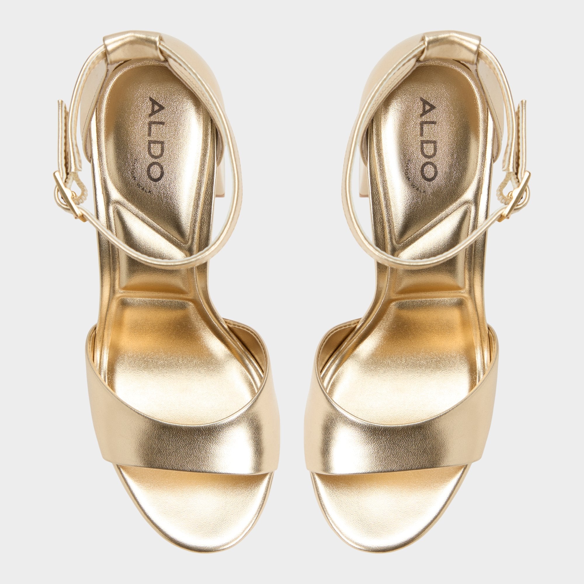 Aldo Enaegyn 2.0 in Gold - Strappy heeled sandal, Platform