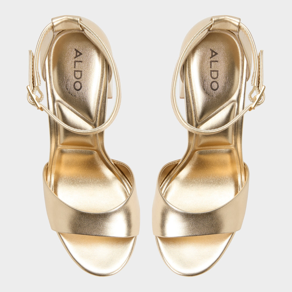 Aldo Enaegyn 2.0 in Gold - Strappy heeled sandal, Platform