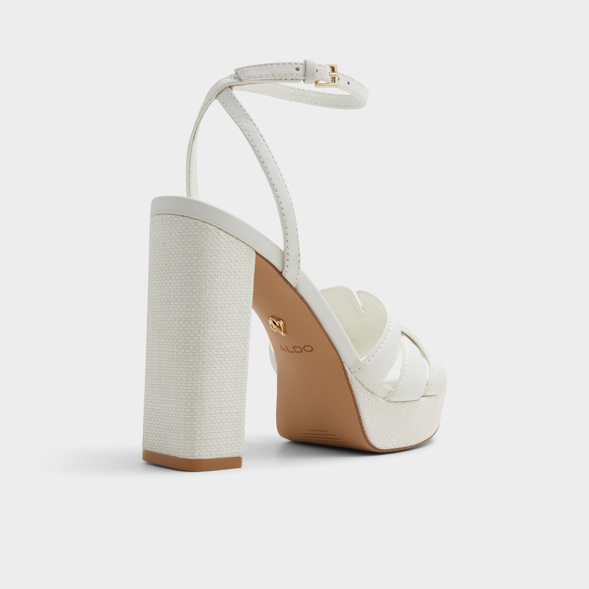 Aldo Valaberel Open White Women's Platform sandals - Strappy heeled sandal, Platform
