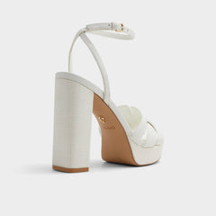 Aldo Valaberel Open White Women's Platform sandals - Strappy heeled sandal, Platform
