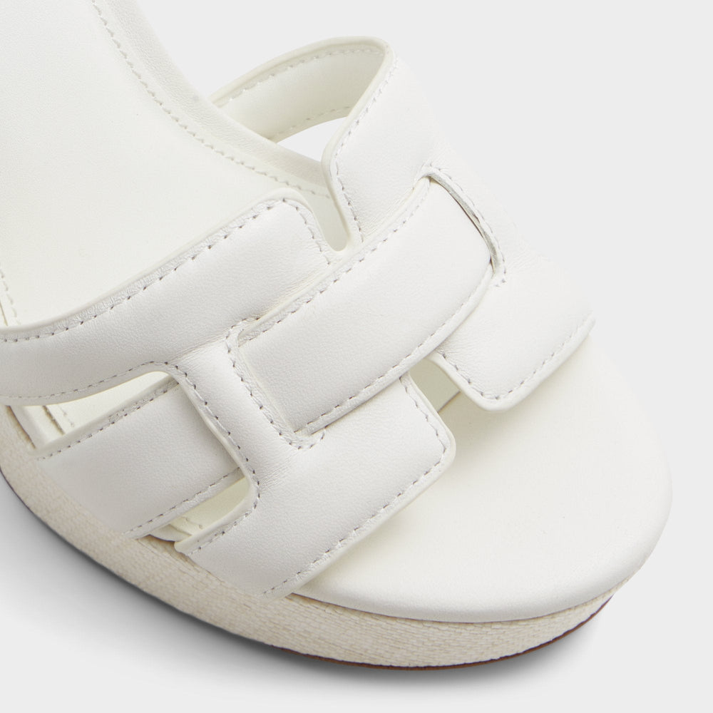 Aldo Valaberel Open White Women's Platform sandals - Strappy heeled sandal, Platform