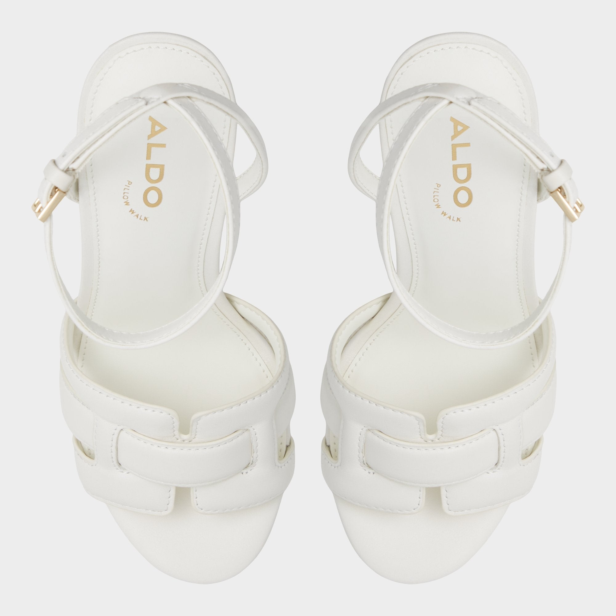 Aldo Valaberel Open White Women's Platform sandals - Strappy heeled sandal, Platform