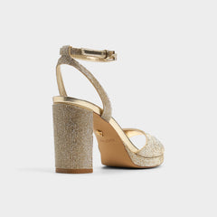 Aldo Alluring Champagne Women's Strappy sandals - Strappy heeled sandal, Platform