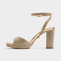 Aldo Alluring Champagne Women's Strappy sandals - Strappy heeled sandal, Platform