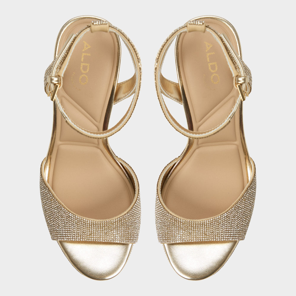 Aldo Alluring Champagne Women's Strappy sandals - Strappy heeled sandal, Platform