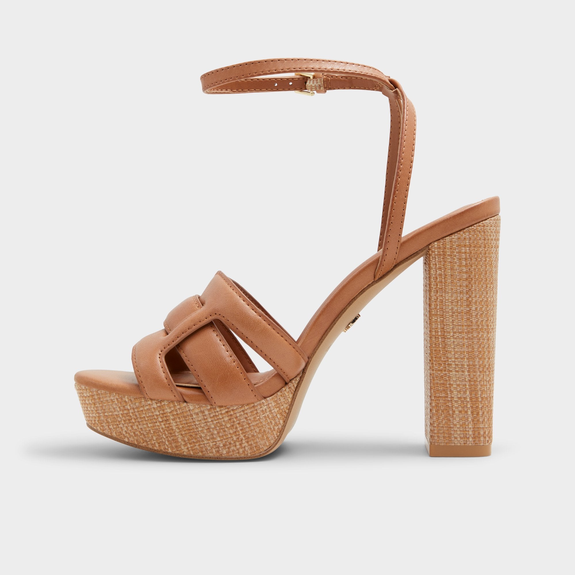 Aldo Valaberel Medium Brown Women's Platform sandals - Strappy heeled sandal, Platform